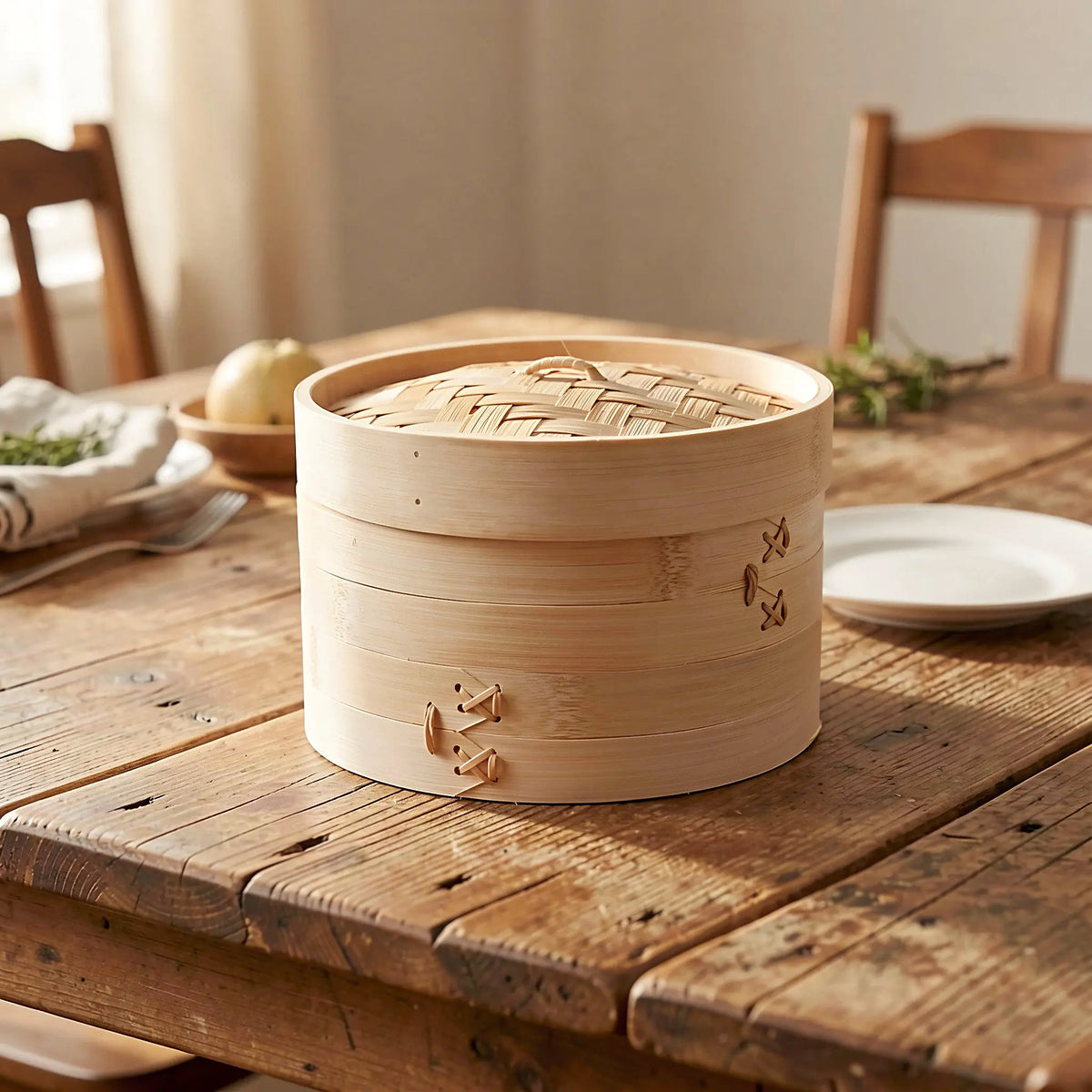 Bamboo Dumpling Steamer Basket 8.27" – Dim Sum & Bun Steamer Bamboo Steamer Basket Richie's