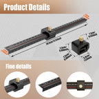 12" Aluminum L-Shape Woodworking Edge Marking Ruler & Stop Block Woodworking Marking Ruler Richie's