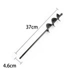 Spiral Garden Auger Drill Bit for Planting Bulbs & Soil Garden Auger Drill Bit Richie's 4.6x37cm