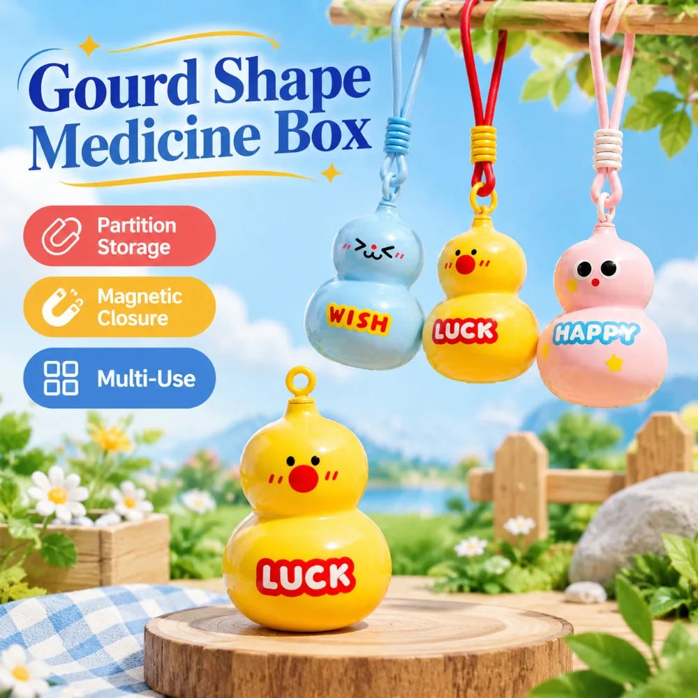 4-Grid Gourd Pill Organizer – Waterproof Portable Medicine Case Pill Organizer Richie's