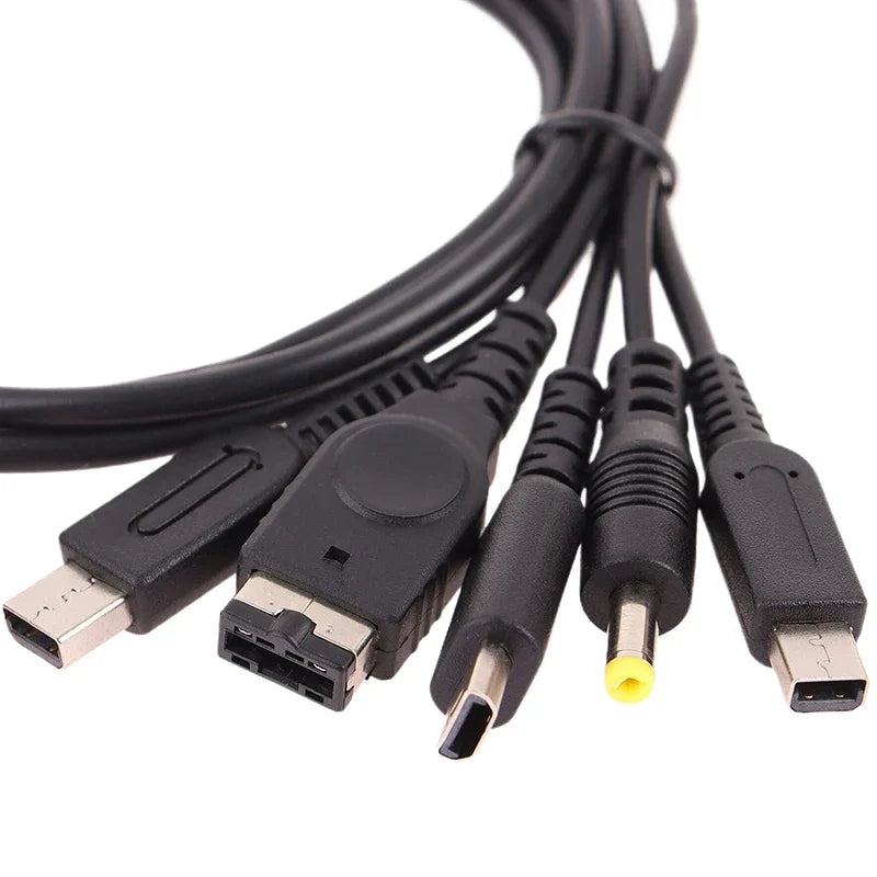 5-in-1 USB Charging Cable for 3DS, DSi, GBA SP, Wii U & PSP Game Console Charger Cable Richie's