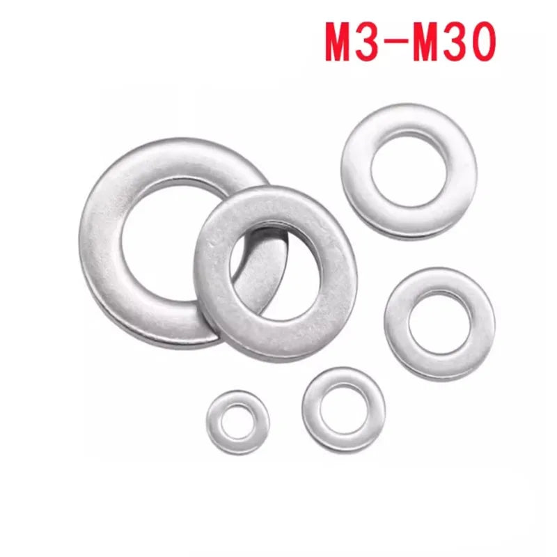 GB97 A2 304 Stainless Steel Flat Washers M1.6–M24 | 1/50/100pcs Stainless Steel Washers Richie's 50pcs M3.5