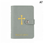 Leather Holy Card Holder – Prayer Card Organizer, Snap Close Card & ID Holder Richie's A7