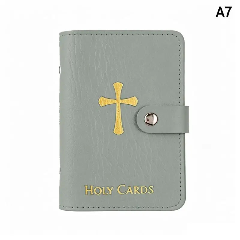 Leather Holy Card Holder – Prayer Card Organizer, Snap Close Card & ID Holder Richie's A7