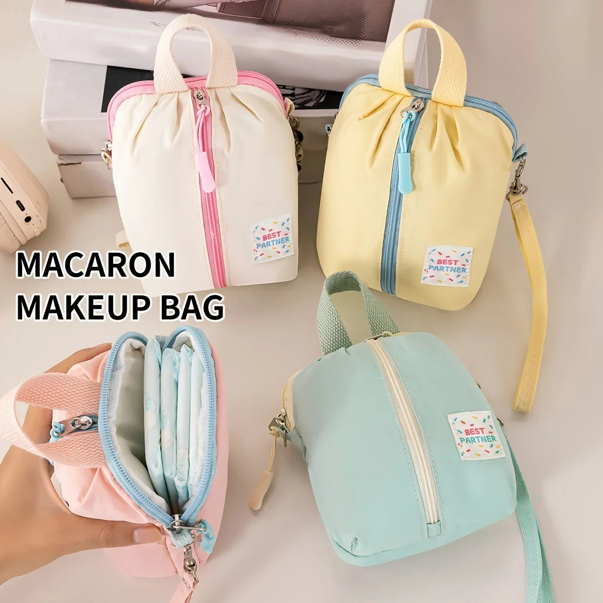 Macaron Portable Organizer Bag – Double-Layer Bag-in-Bag Bag Organizer Pouch Richie's