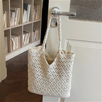 Retro Hollow Knit Tote Bag – Large Shoulder Handbag for Women Knitted Tote Bag Richie's