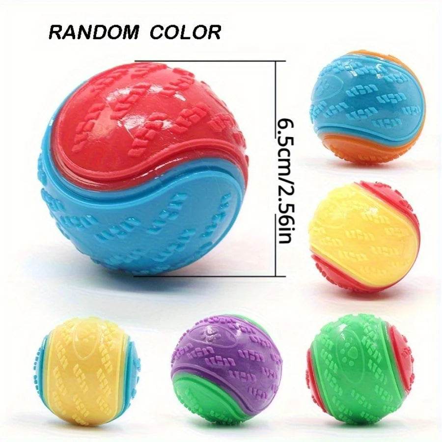 Squeaky TPR Dog Ball Toys – 4-Pack Bite-Resistant Chew Toy Dog Chew Toy Richie's