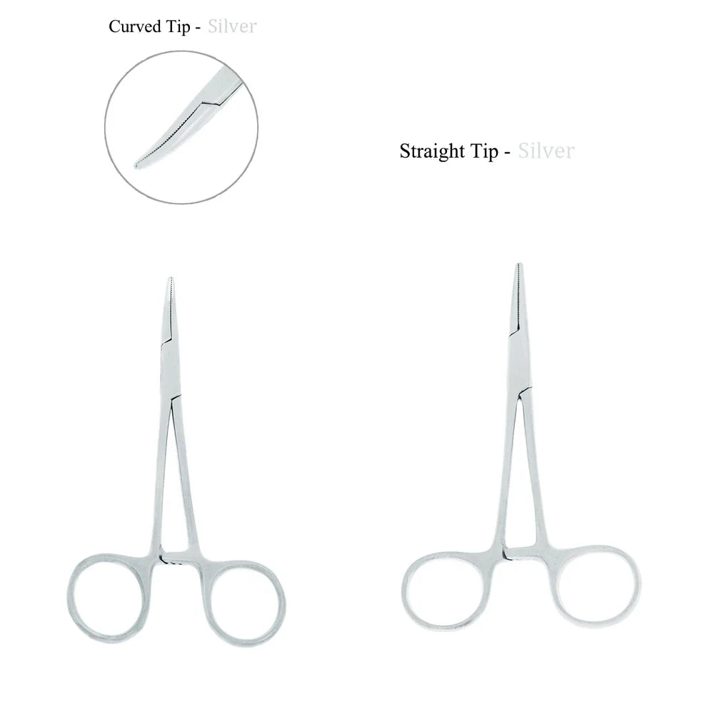 Stainless Steel Straight Hemostat Clamp for Pet Grooming Pet Grooming Clamp Richie's Silver 1Pcs Straight Head
