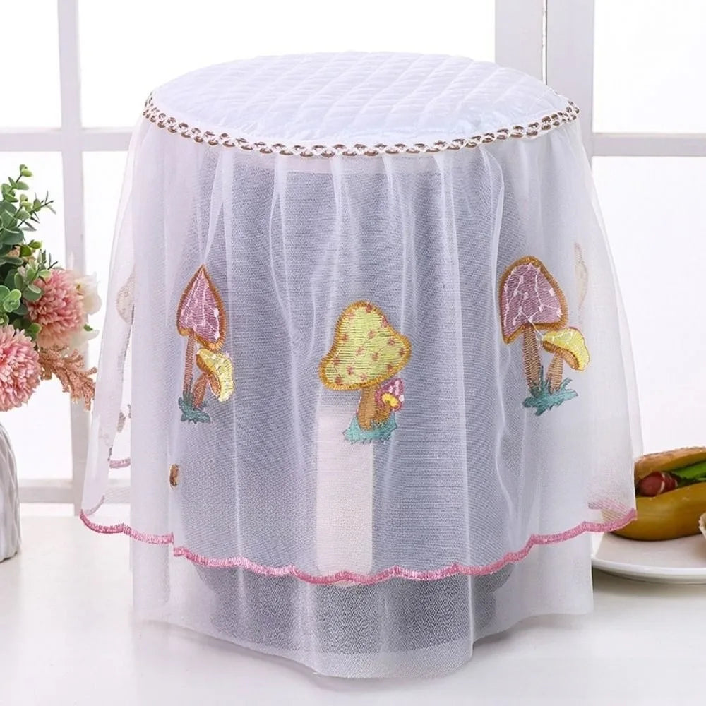 Pastoral Lace Embroidery Dust Cover for Air Fryer & Rice Cooker Appliance Dust Cover Richie's Mushroom-1