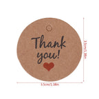 100pcs Round Kraft Paper Gift Tags with String | Brown Hang Labels Kraft Paper Tags Richie's