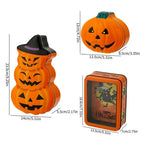 Halloween Pumpkin Tinplate Candy Storage Box – 3 Sizes Halloween Candy Tin Richie's
