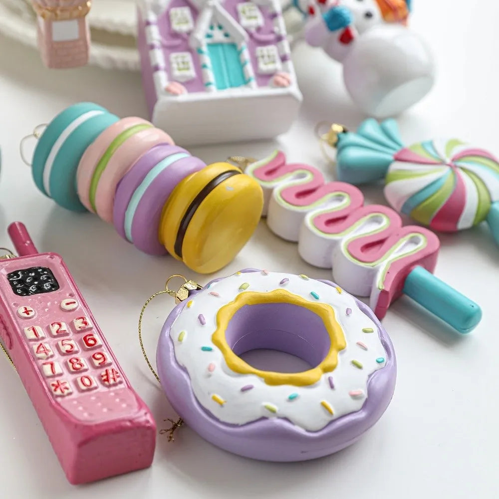 Macaron Christmas Tree Ornaments – Cute DIY Plastic Pendants Christmas Ornaments Richie's