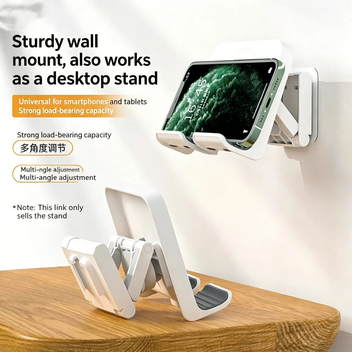 Wall Mount Shower Phone Holder – Self-Adhesive, No-Drill Phone Wall Mount Richie's