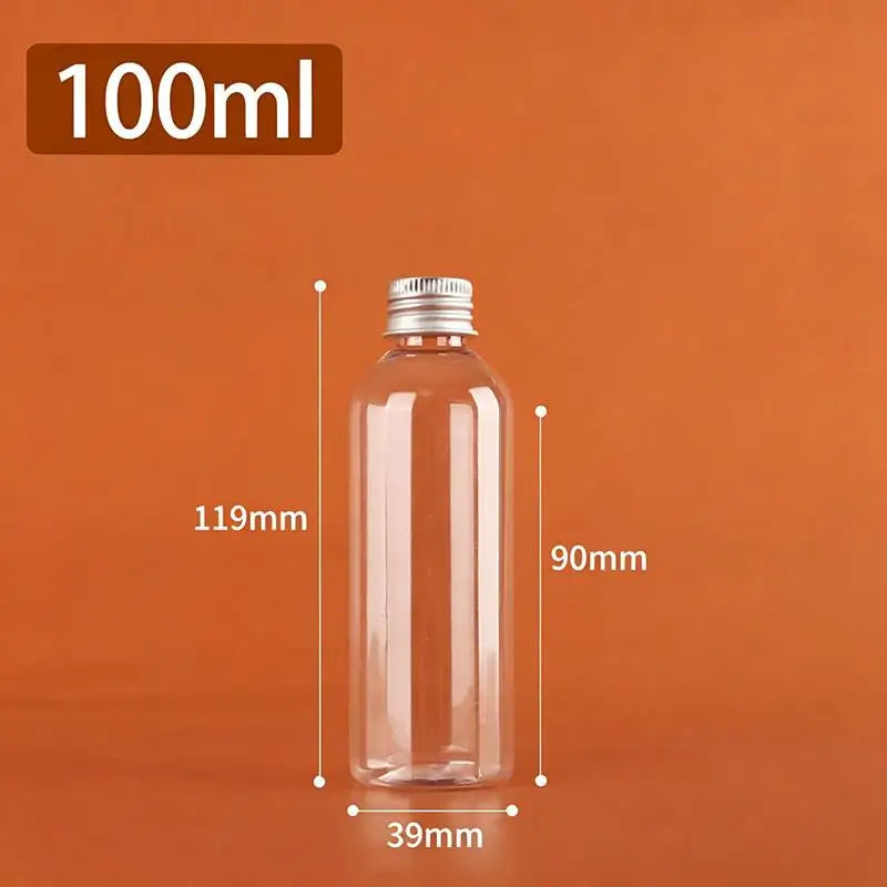 Clear Plastic Bottles with Aluminum Cap – 5ml to 500ml Cosmetic Storage Bottles Richie's A10