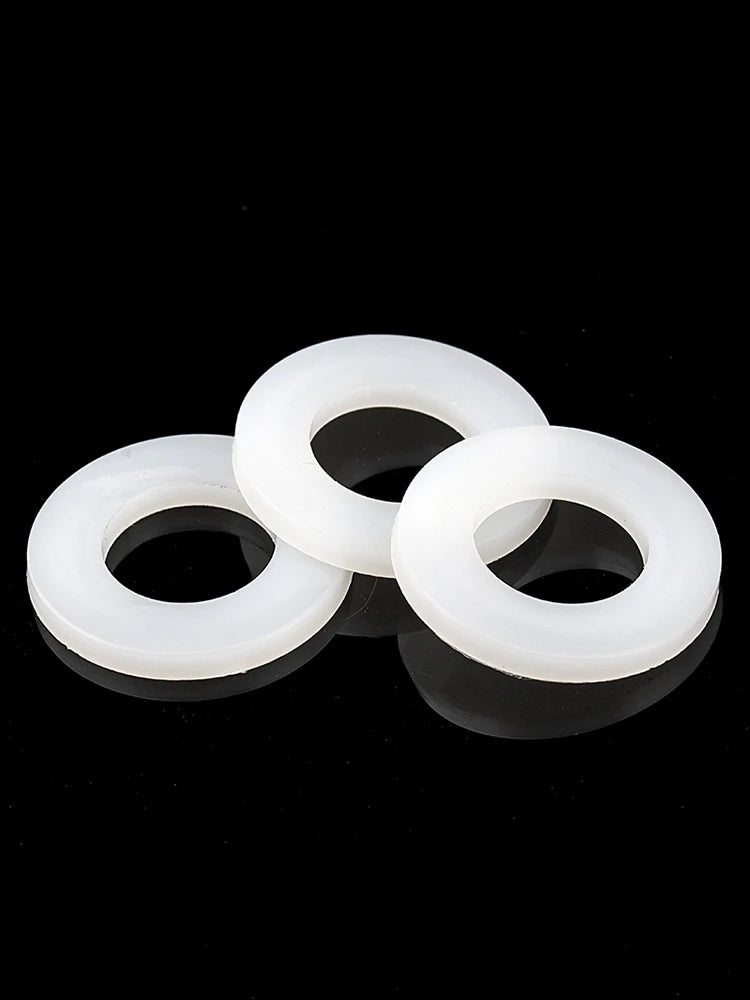 White Nylon Flat Washers M2–M12 Plastic Insulating Spacer Gaskets Nylon Flat Washers Richie's
