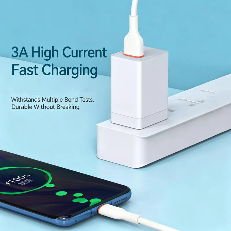 3A Fast Charging USB-A to Type-C / Micro USB Silicone Cable USB Charging Cable Richie's