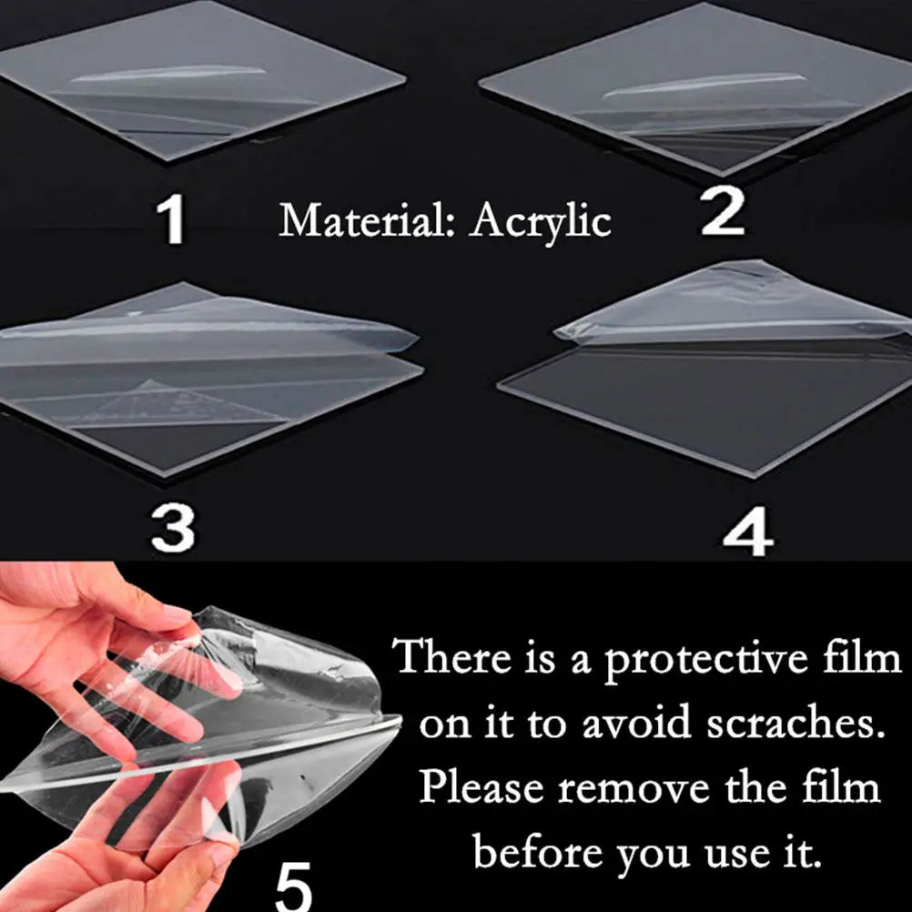 Clear Acrylic Desk Divider 40x40cm – Anti-Spray Barrier Panel Acrylic Desk Divider Richie's