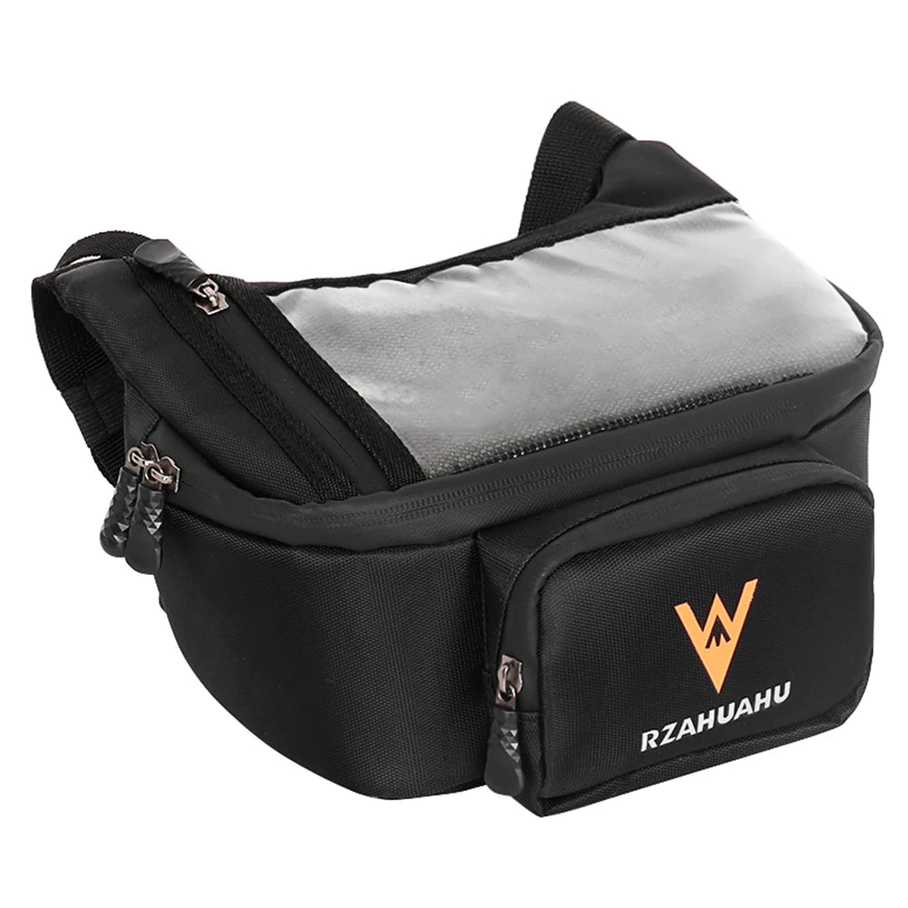 Waterproof Touchscreen Motorcycle Handlebar Bag | Front Fork Bag Motorcycle Handlebar Bag Richie's black