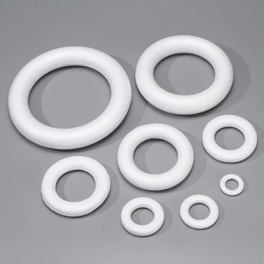 White Polystyrene Foam Ring DIY Wreath – Christmas & Wedding Craft Foam Ring Richie's