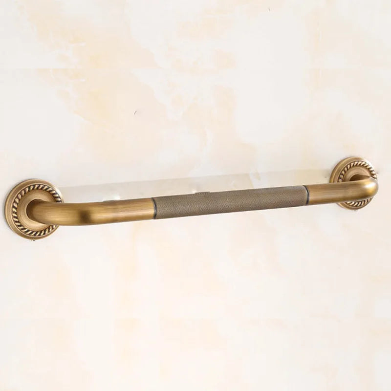 HOBHE Antique Bronze Brass 50cm Bathroom Grab Bar Handrail Bathroom Grab Bar Richie's