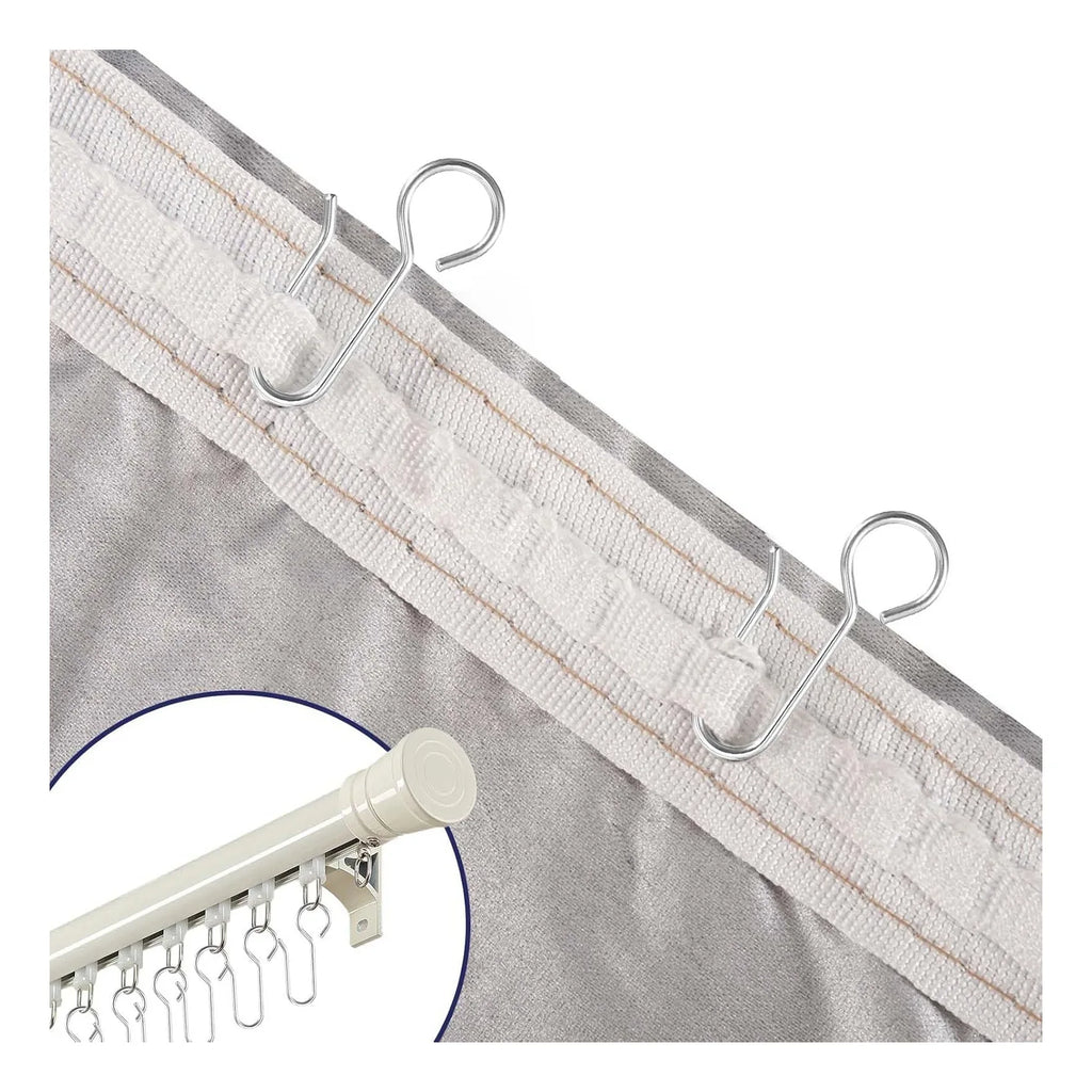 30pcs Metal S-Hook Curtain Track Hooks – Shower & Window Curtain Track Hooks Richie's