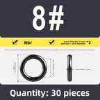 Kande Nitrile O-Ring Set 20-30pcs 1.4-26.5mm Oil Seal Gasket Rubber O-Ring Set Richie's 8.2x1.9 30pcs