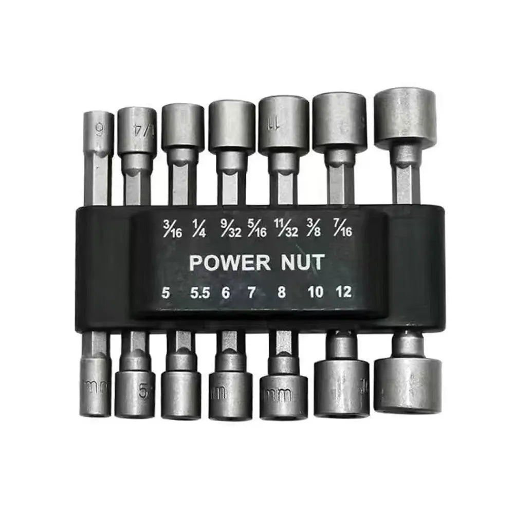 9/14 Pcs Hex Nut Driver Drill Bit Socket Set | 1/4" Shank Nut Driver Bit Set Richie's
