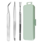 Stainless Steel Lice & Tick Remover Tweezers Set – Dogs & Cats Pet Grooming Tools Richie's 3pcs Set-A