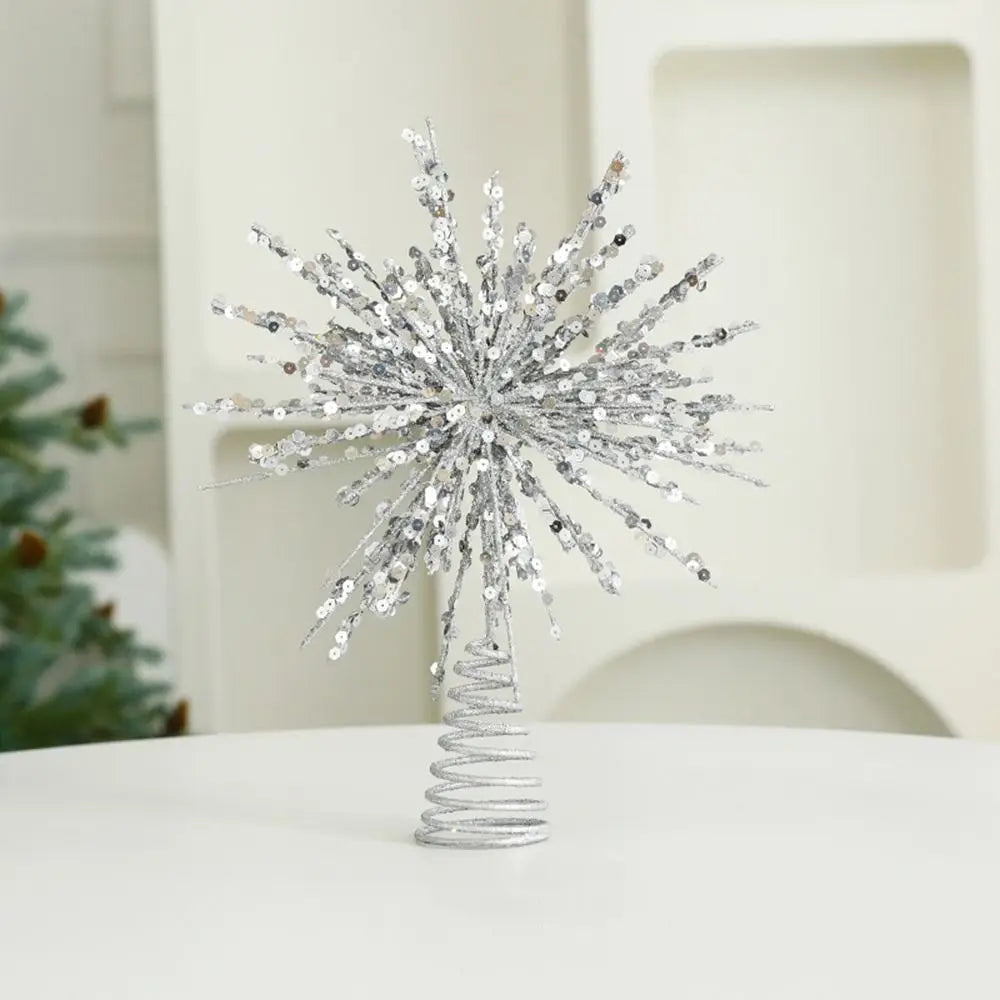 Glitter Christmas Tree Star Topper – Gold & Silver | 24×30cm Christmas Tree Topper Richie's
