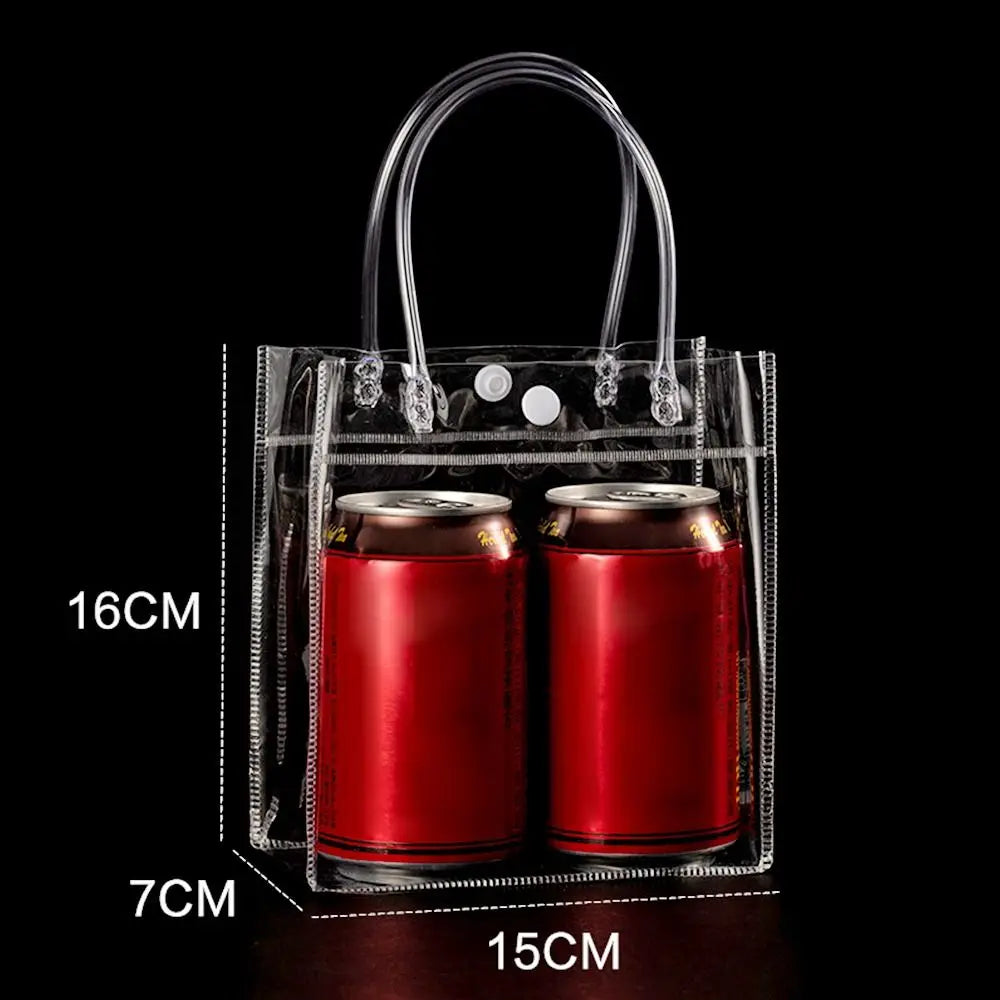 Clear PVC Jelly Handbag – Large Capacity Transparent Gift Bag PVC Jelly Handbag Richie's 15x7x16cm -