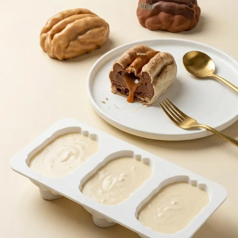 3-Cavity Peanut Walnut Silicone Cake Mold – Food Grade Bakeware Silicone Baking Mold Richie's