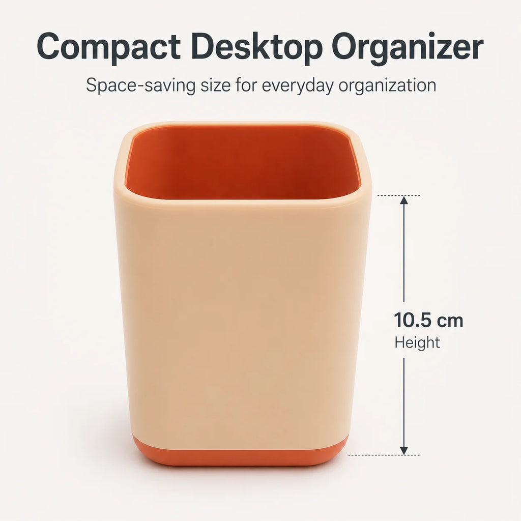 Square Pen Holder with Anti-Tip Base & Rounded Storage Box Pen Holder Organizer Richie's