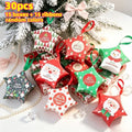 30 Pcs Star-Shaped Christmas Gift Boxes with Ribbons Christmas Gift Boxes Richie's Random Mixed 30 Pcs