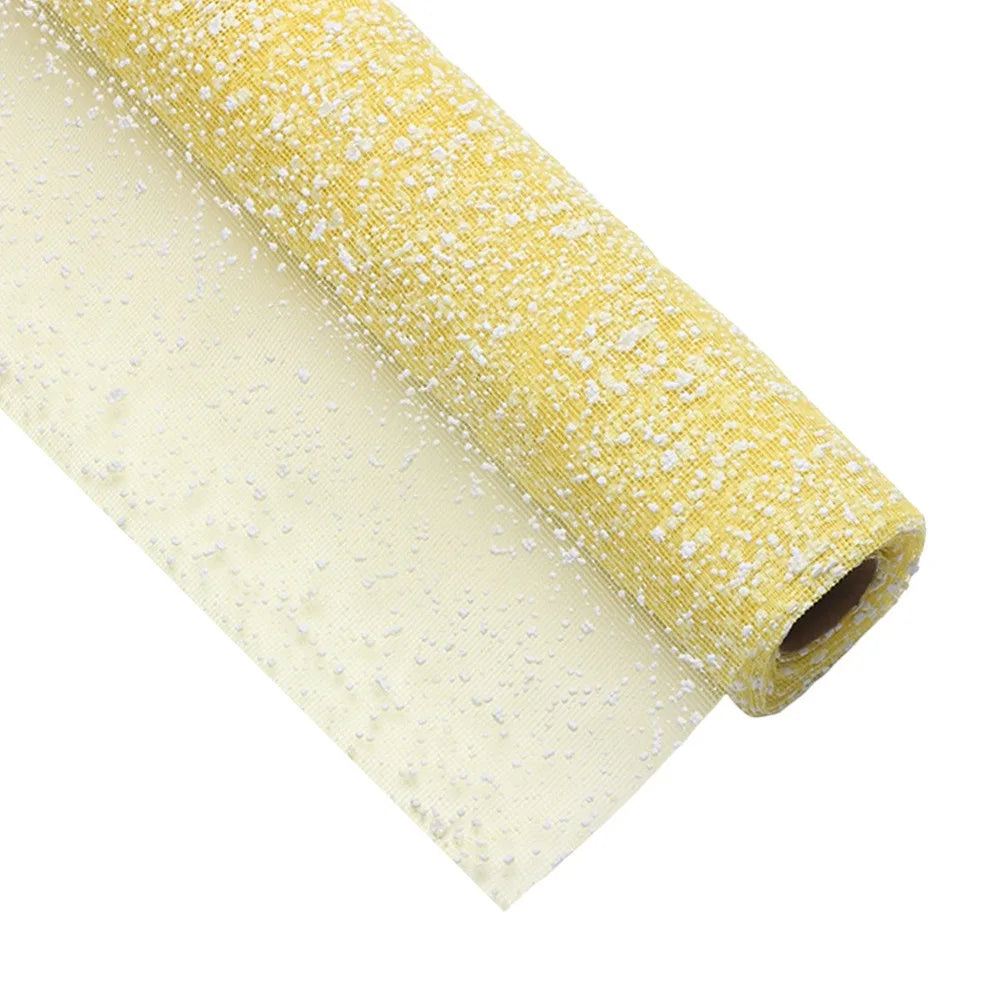 Snowflake Mesh Flower Wrapping Paper 50cm – DIY Bouquet Wrap Floral Wrapping Paper Richie's Yellow 5x5x5cm
