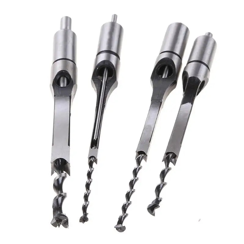 Square Hole Drill Bit Set – Wood Chisel Adapter 1/4Pcs Woodworking Drill Bit Set Richie's