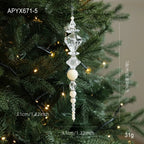 Acrylic Christmas Tree Pendant with Faux Pearl Drop Ornament Christmas Tree Ornament Richie's 3