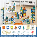 73-Piece Magnetic Pipe & Sheet Building Blocks Set for Kids Magnetic Building Blocks Richie's