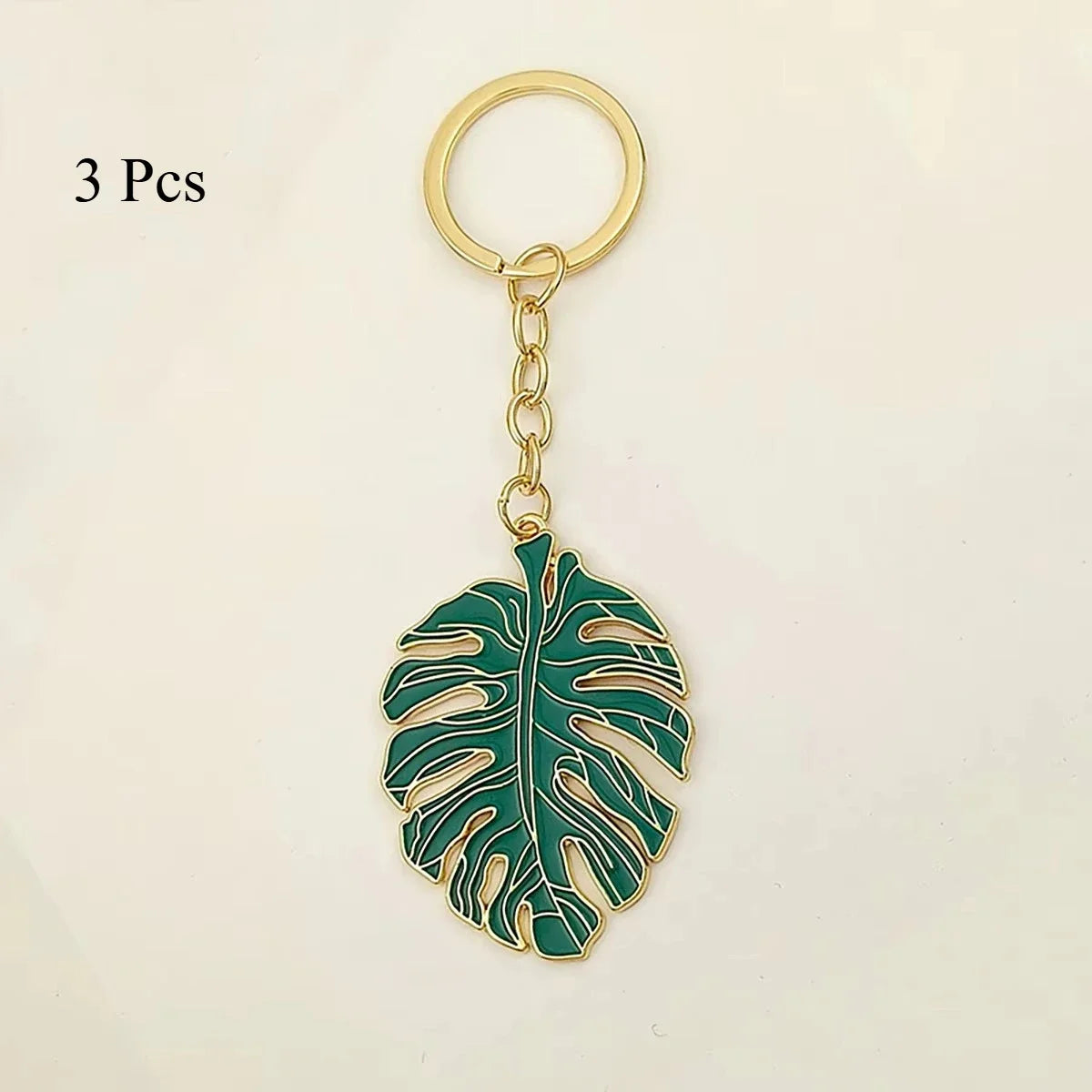 Tropical Leaf Keychain Set – Hawaiian Gift for Her & Him Keychain Set Richie's 3 Pcs