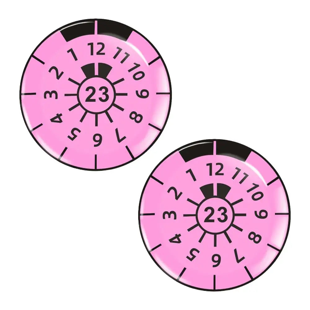 German License Plate 3D Gel Dome Car Sticker – 2pcs Automotive Gel Dome Sticker Richie's pink 23