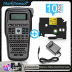 MarkDomain E1000 Pro Industrial Label Maker | TZe Tape Compatible Industrial Label Maker Richie's GY 10 black on yl