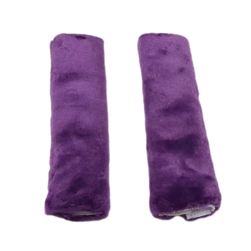 2Pcs Plush Car Seat Belt Shoulder Cover Pad – Auto Interior Seat Belt Cover Richie's Purple