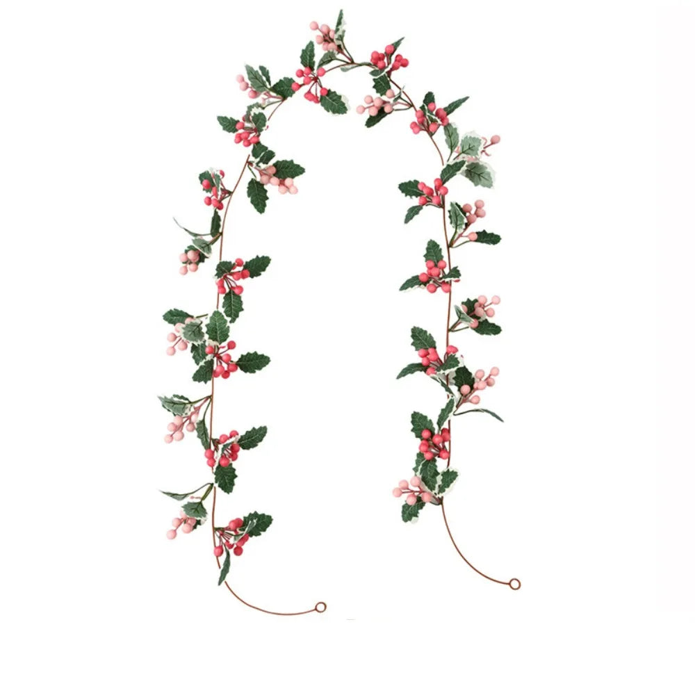 DIY Pink Berry Christmas Wreath – Artificial Garland Vine Artificial Wreath Garland Richie's A5