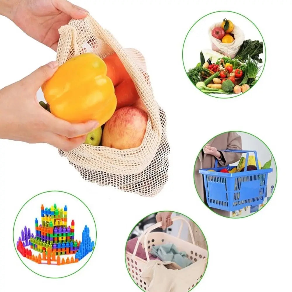 Reusable Cotton Mesh Bag – Eco-Friendly Produce & Shopping Bag Reusable Mesh Bag Richie's