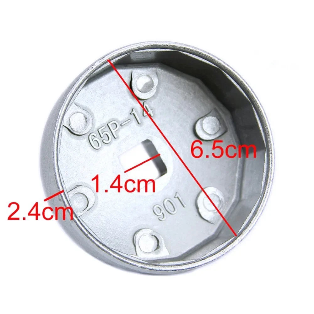 1/2" Drive 65mm 14-Flute Oil Filter Wrench for Toyota Oil Filter Wrench Richie's