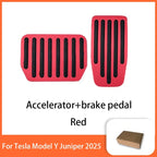 Tesla Model Y Juniper 2025 Aluminum Non-Slip Pedal Pads Car Pedal Covers Richie's red