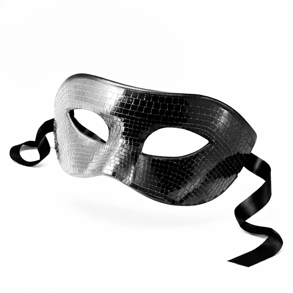Glitter Mirror Masquerade Eye Mask | Mardi Gras Cosplay Masquerade Eye Mask Richie's Black Gradient