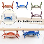 Funny Weightlifting Crab Pen Holder – Cute Desk Organizer Desk Pen Holder Richie's