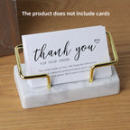 Marble Business Card Holder with Gold Metal Frame | Desktop Business Card Holder Richie's