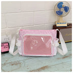 Polka Dot Ita Crossbody Bag – Large Transparent Shoulder Bag Crossbody Shoulder Bag Richie's Pink