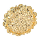 Gold Turkish Serving Tray – Embossed Round Iron Centerpiece Decorative Serving Tray Richie's